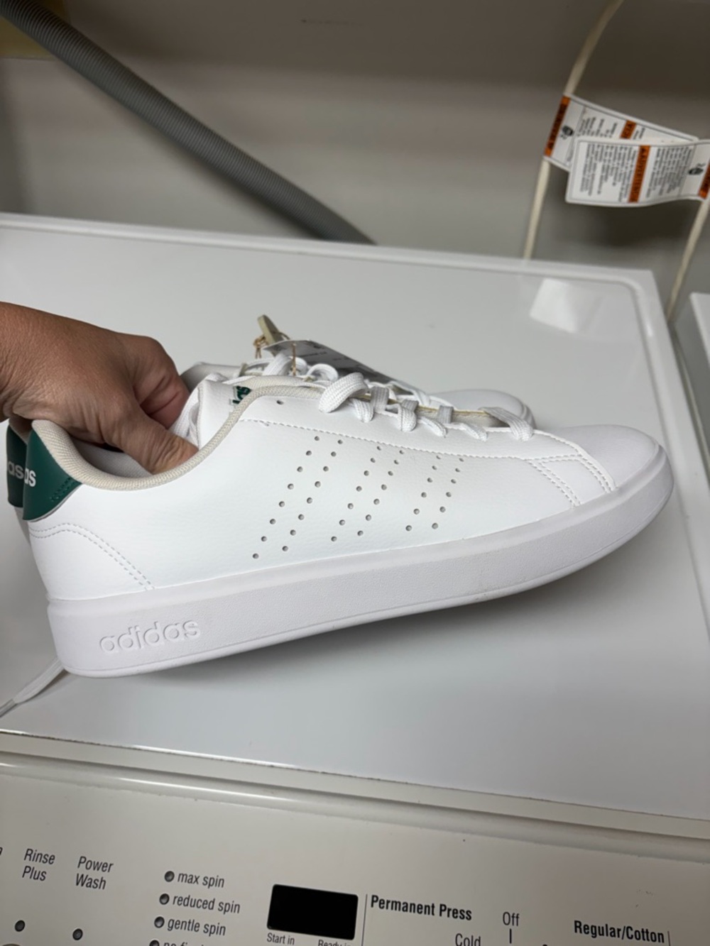 adidas White Low-Top Sneakers with black Accent - Picture 4 of 9